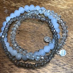 Set of 3 Lizas Faceted Czech Crystal Bracelets New